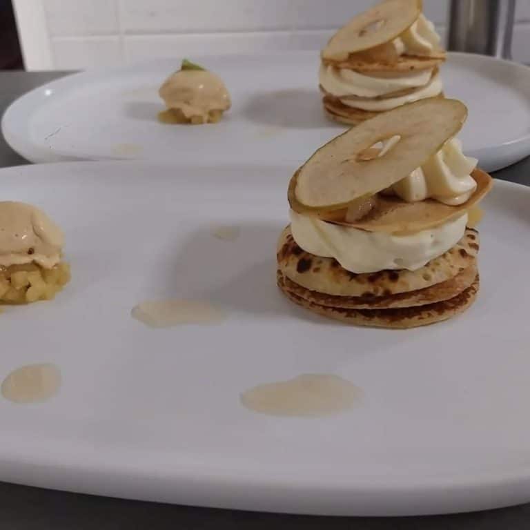 Dessert inspiré des saveurs bretonnes et normandes réalisé par les élèves de Bac Pro CSR Cuisine
