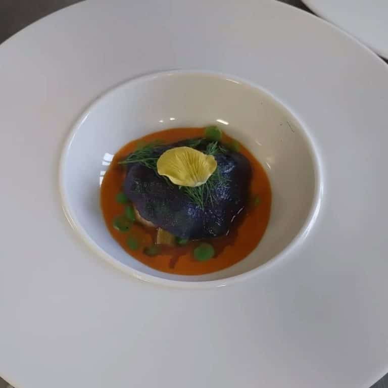 Entrée gastronomique élaborée par les élèves de Bac Pro CSR Cuisine